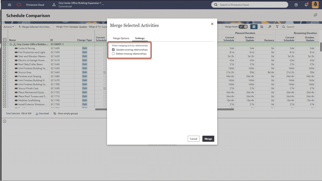 Oracle Primavera Unifier Latest Update