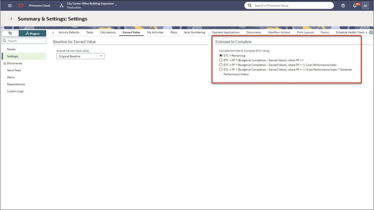 Oracle Primavera Cloud 26.4 New Features